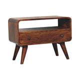 Minoa – Meuble TV compact en bois massif châtaigne
