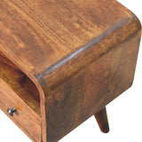 Minoa – Meuble TV compact en bois massif châtaigne