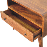Minoa – Meuble TV compact en bois massif châtaigne