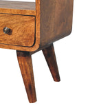 Minoa – Meuble TV compact en bois massif châtaigne
