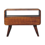 Minoa – Meuble TV compact en bois massif châtaigne